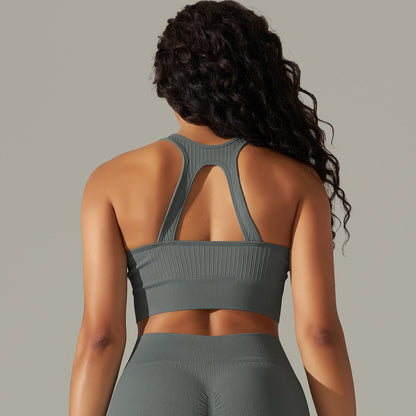 Seamless Knitted Solid Color Thread Yoga Clothes null