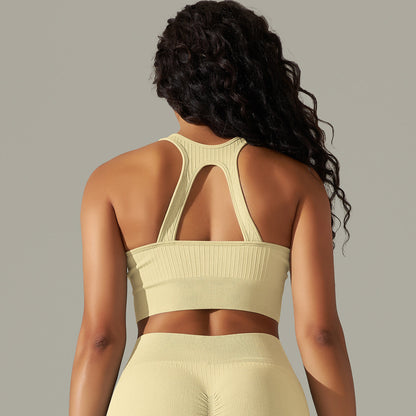 Seamless Knitted Solid Color Thread Yoga Clothes null