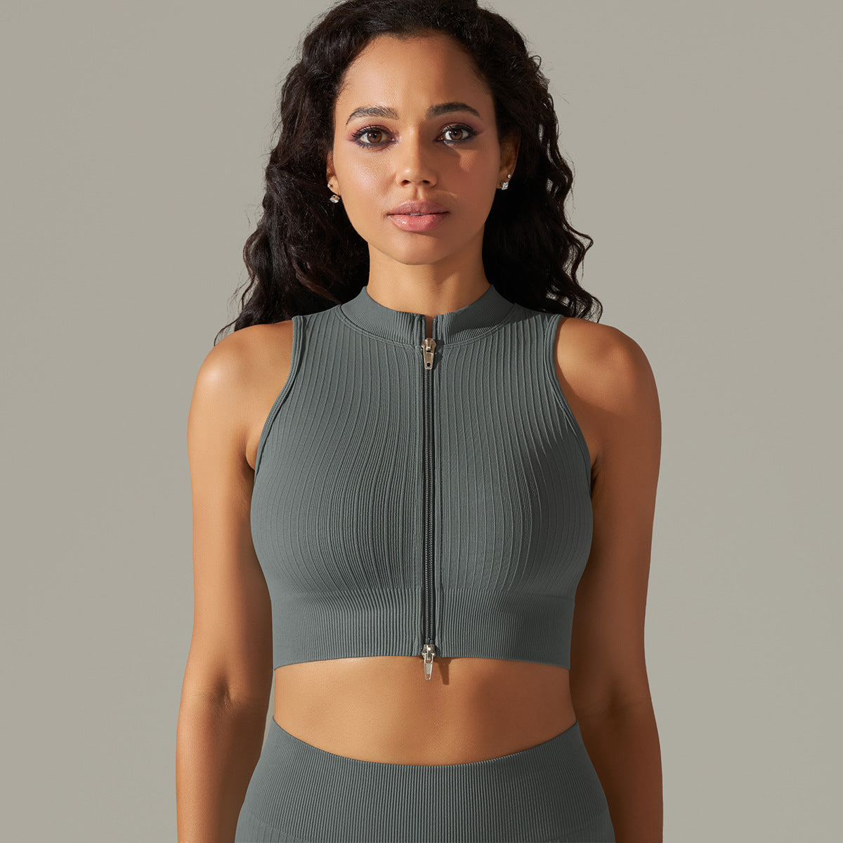 Seamless Knitted Solid Color Thread Yoga Clothes null