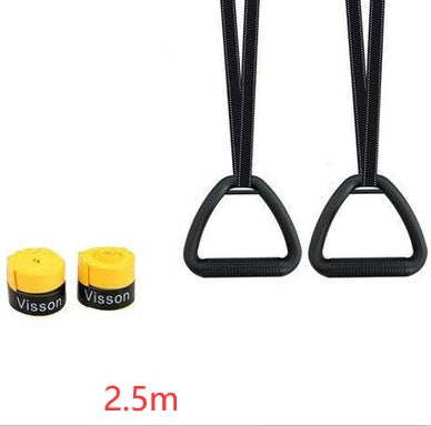 Close-up of a multifunctional suspension training ring made of durable ABS material, ideal for indoor and outdoor fitness.
