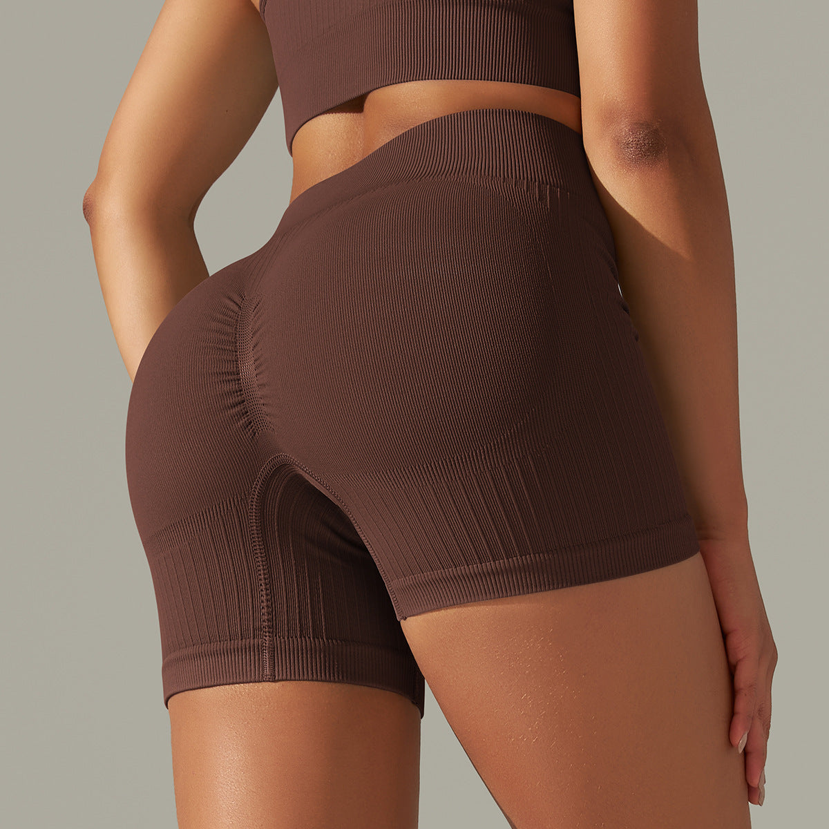 Seamless Knitted Solid Color Thread Yoga Clothes null