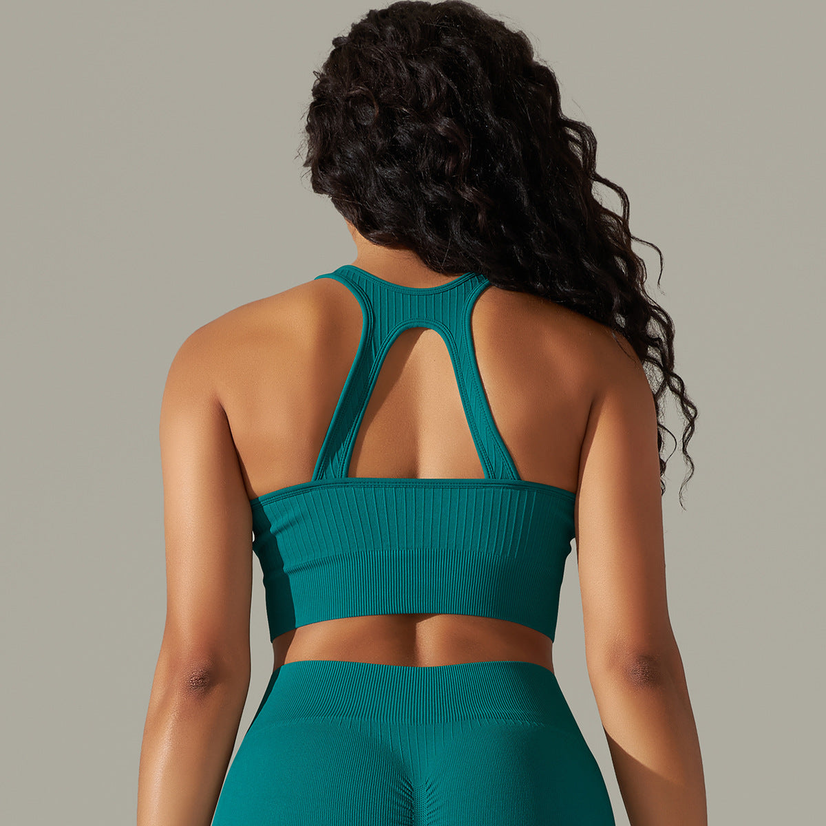 Seamless Knitted Solid Color Thread Yoga Clothes null
