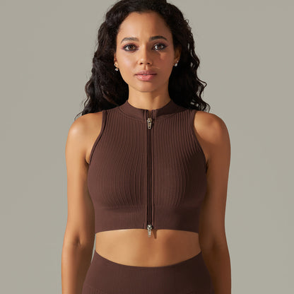 Seamless Knitted Solid Color Thread Yoga Clothes null