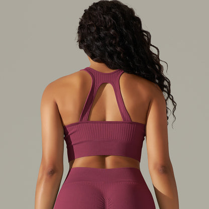 Seamless Knitted Solid Color Thread Yoga Clothes null