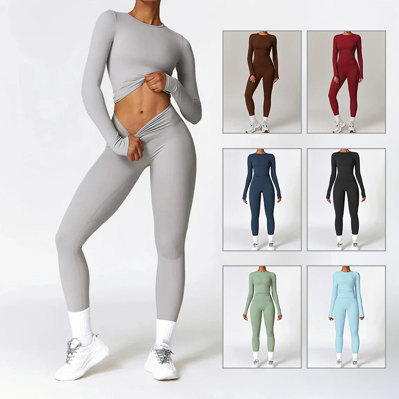 Tight-fitting Brushed Yoga Suit Quick-drying Fitness Clothes null