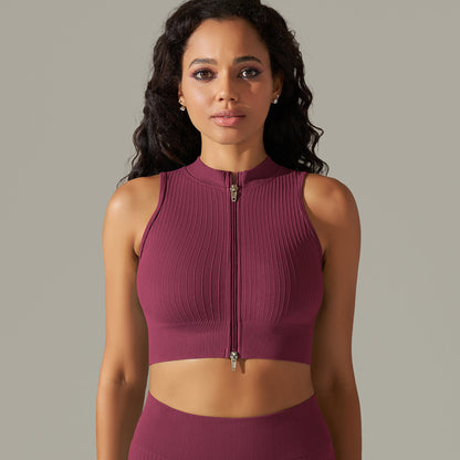Seamless Knitted Solid Color Thread Yoga Clothes null