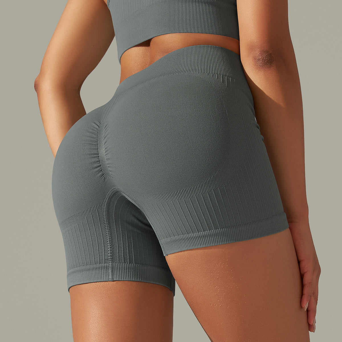 Seamless Knitted Solid Color Thread Yoga Clothes null